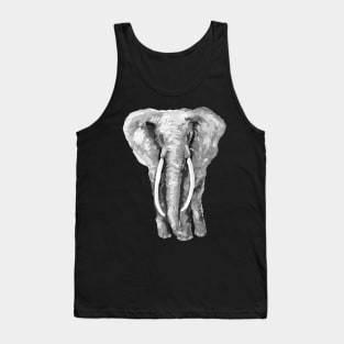 Black and White Elephant 2 Tank Top